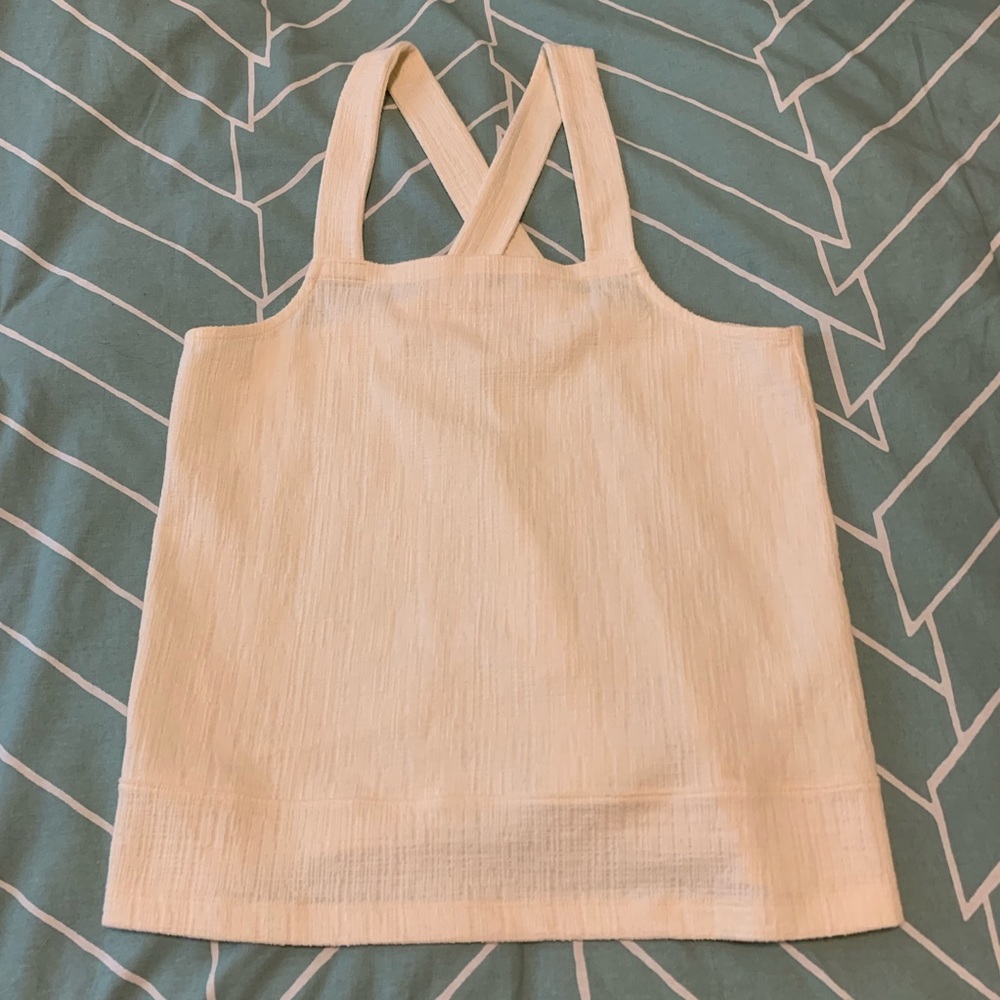 Madewell textured cross-back top